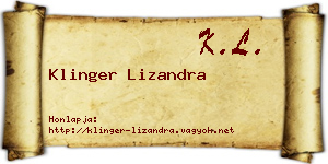 Klinger Lizandra névjegykártya